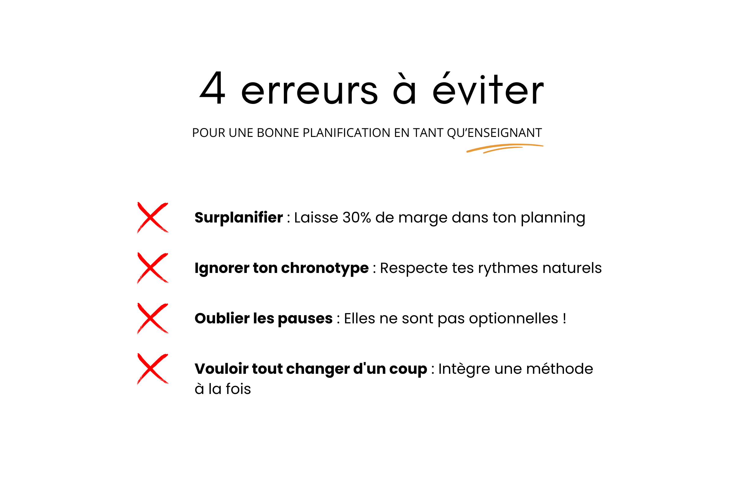 4 erreurs à éviter pour une bonne planification